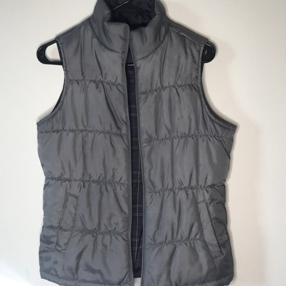Gray/Purple Puffer Vest